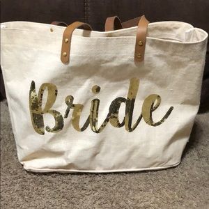Mud Pie Canvas Bride Tote